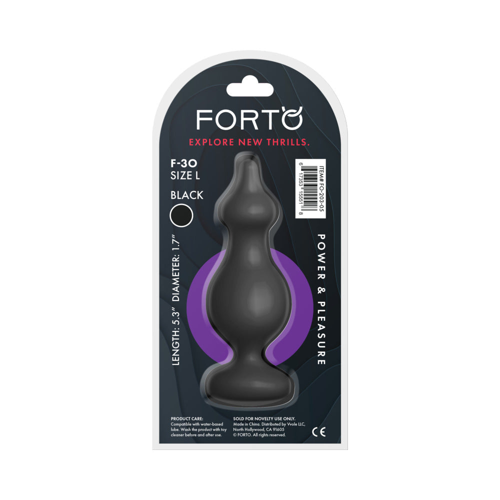 Forto F-30 Pointer Silicone Anal Plug Large Black