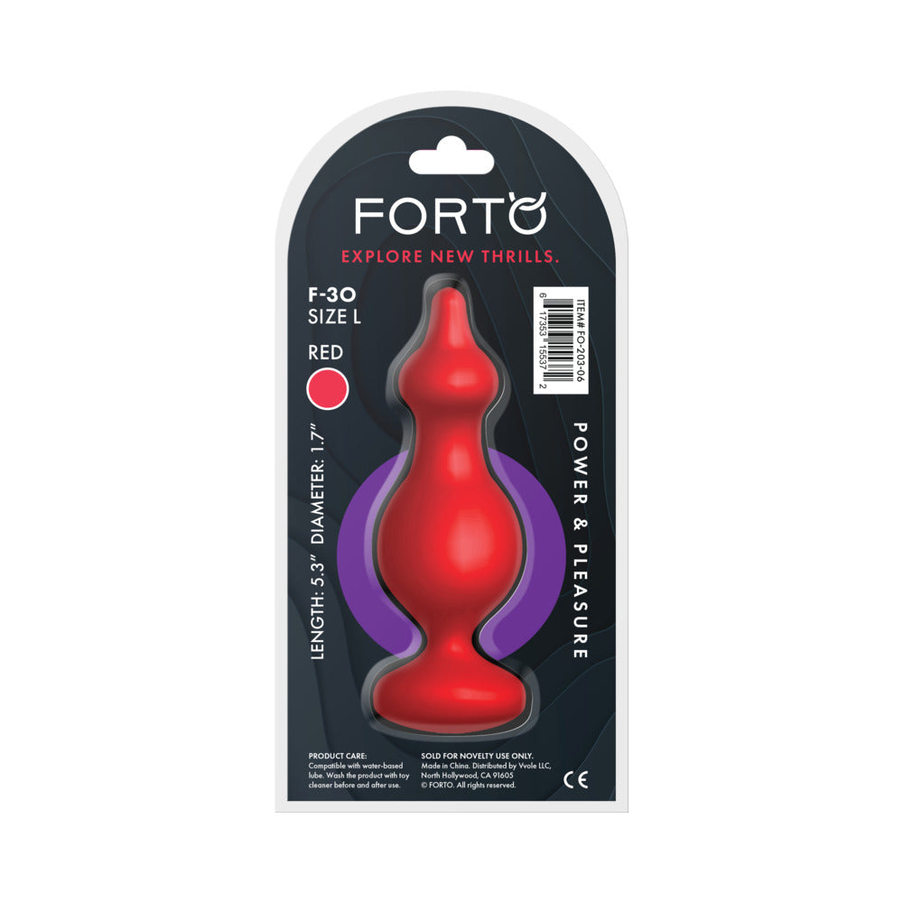 Forto F-30 Pointer Silicone Anal Plug Large Red