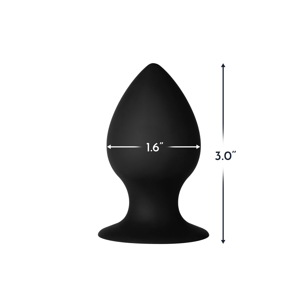 Forto F-98 Cone Silicone Anal Plug Small Black