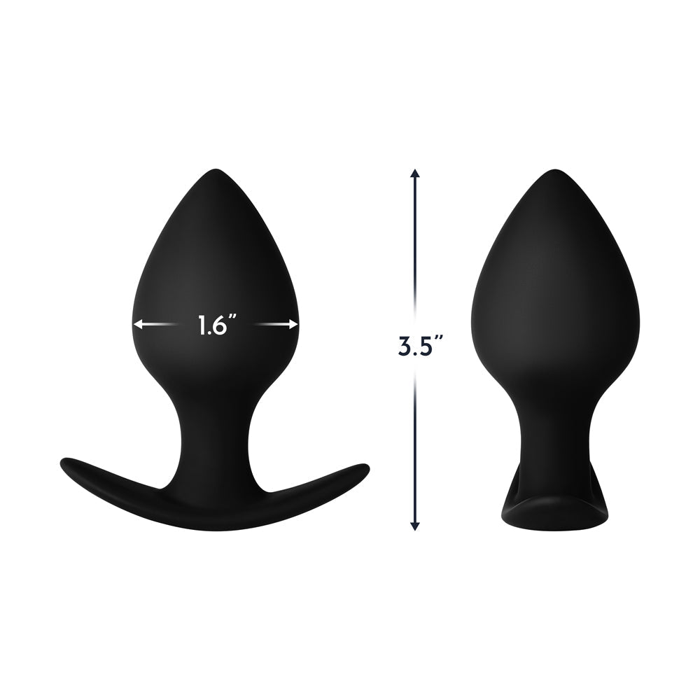 Forto F-60 Spade Silicone Anal Plug Small Black
