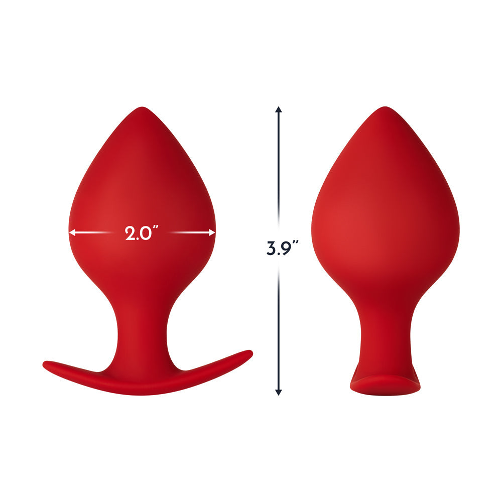 Forto F-60 Spade Silicone Anal Plug Medium Red