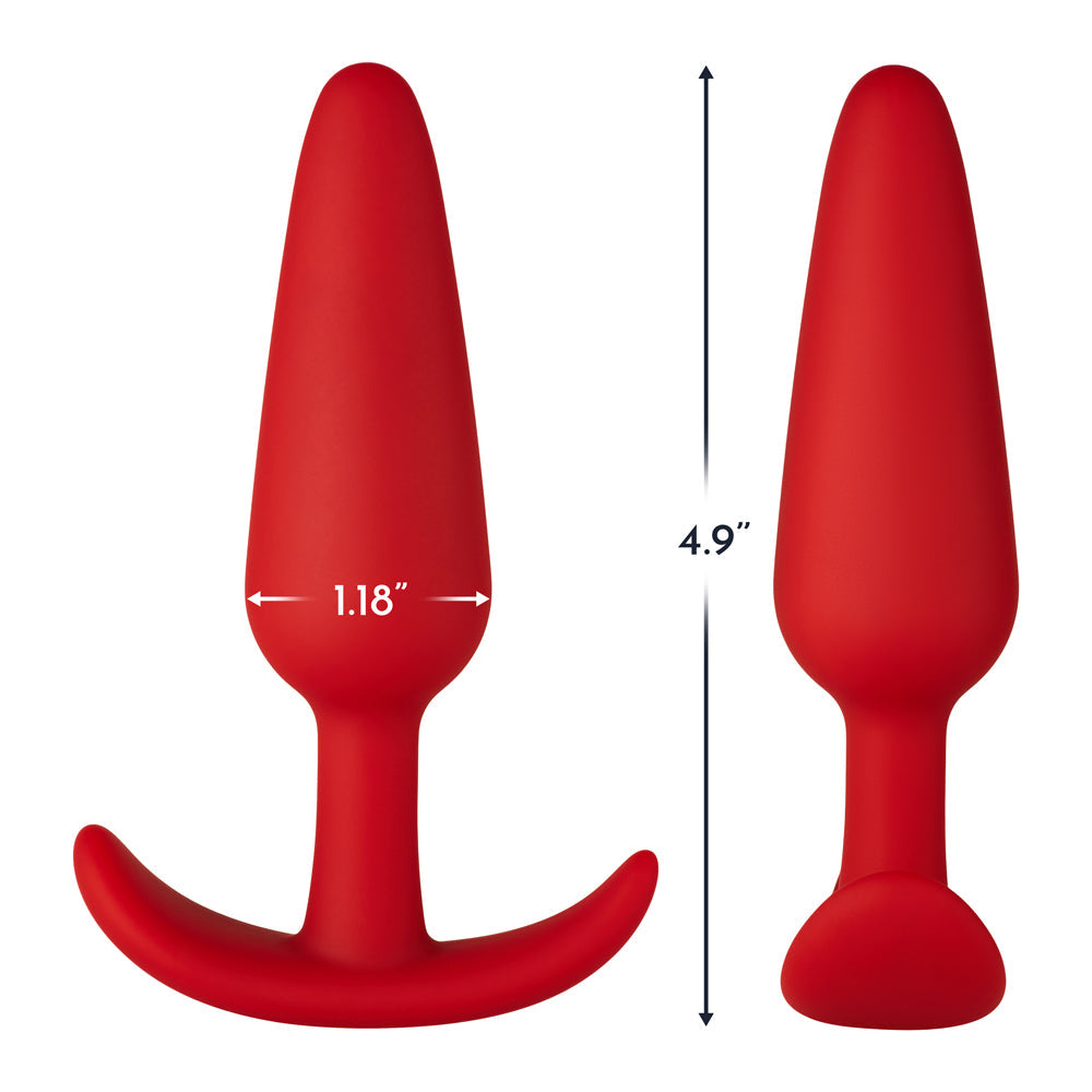 Forto F-31 Silicone Anal Plug Large Red