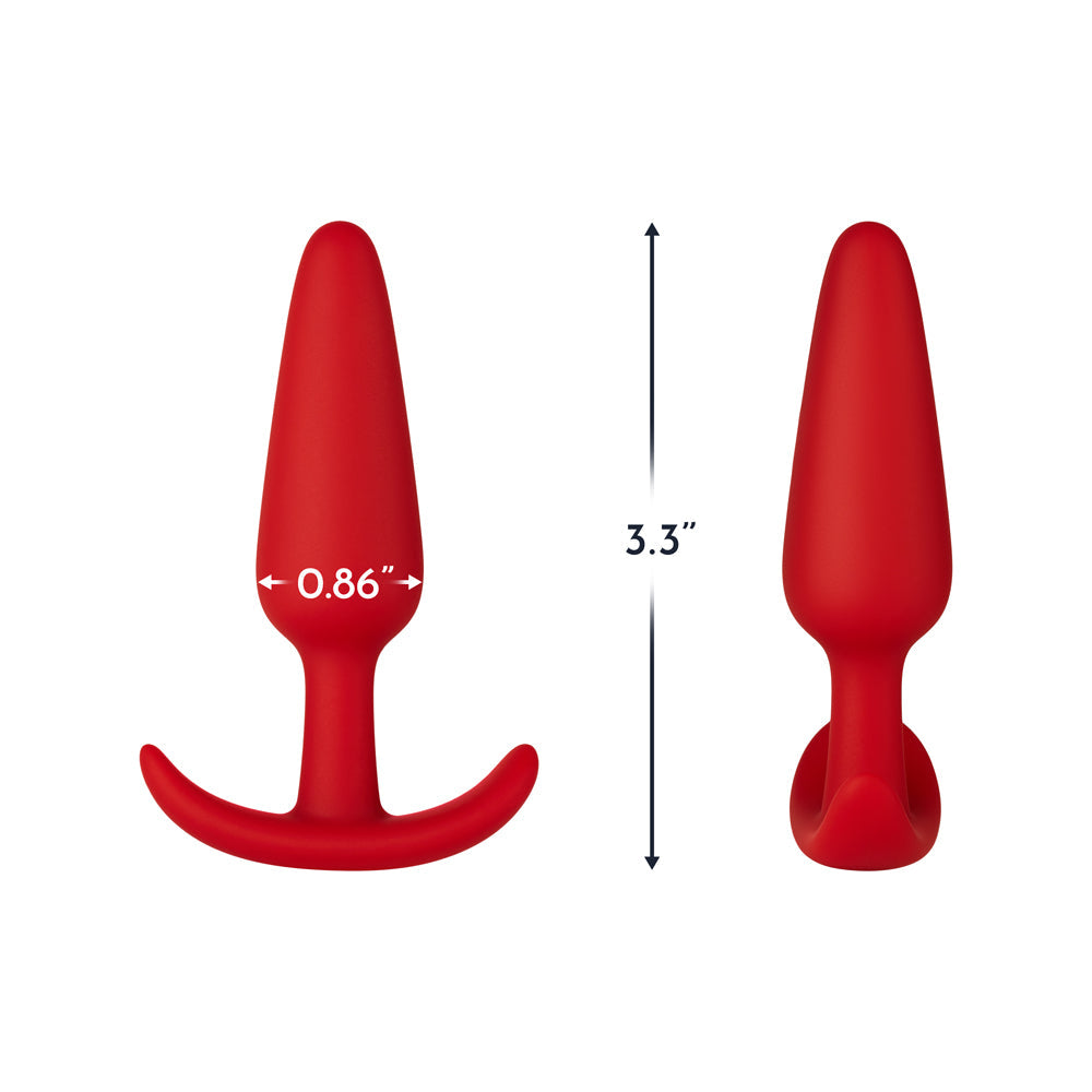 Forto F-31 Silicone Anal Plug Small Red