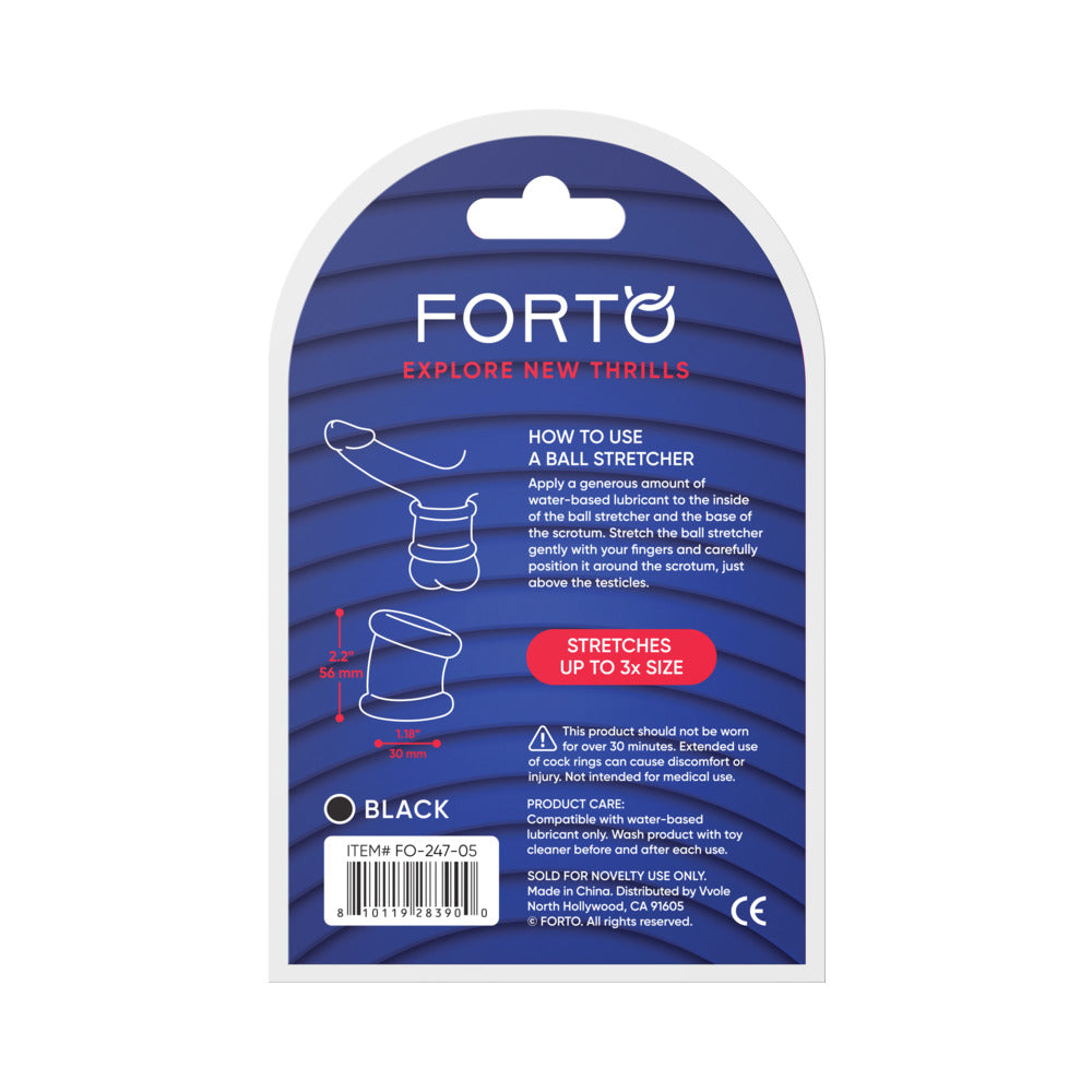 Forto F-95: Tubular Ball Stretcher Black