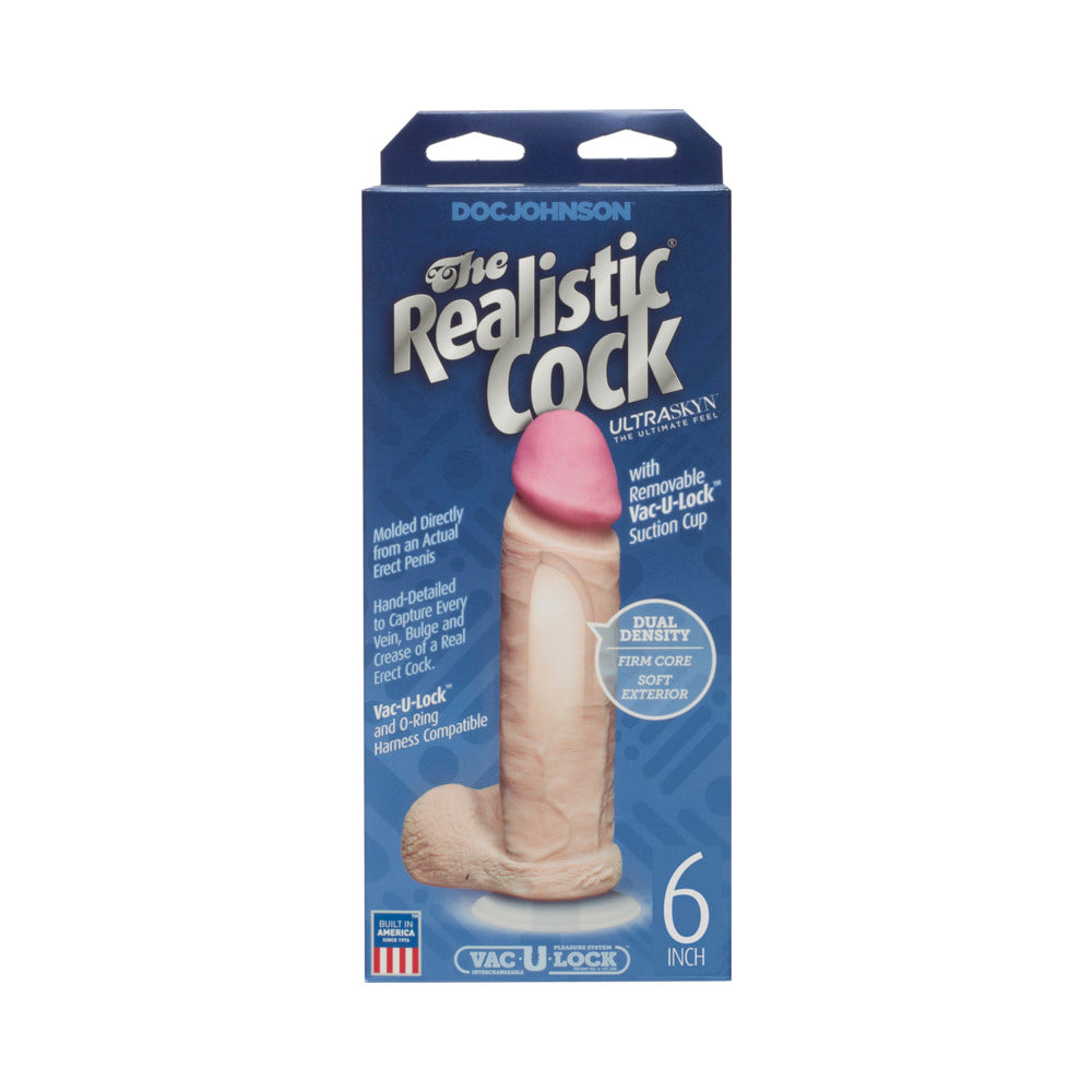 Realistic Cock - UR3 - 6in White