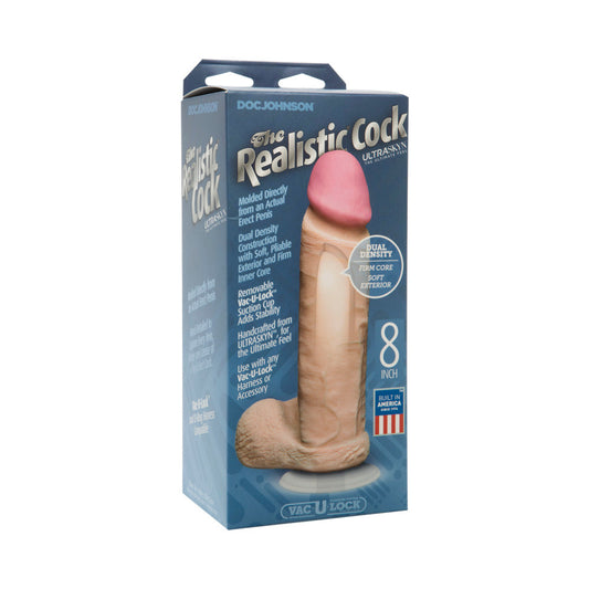 The Realistic Cock - UR3 - 8 Inch White