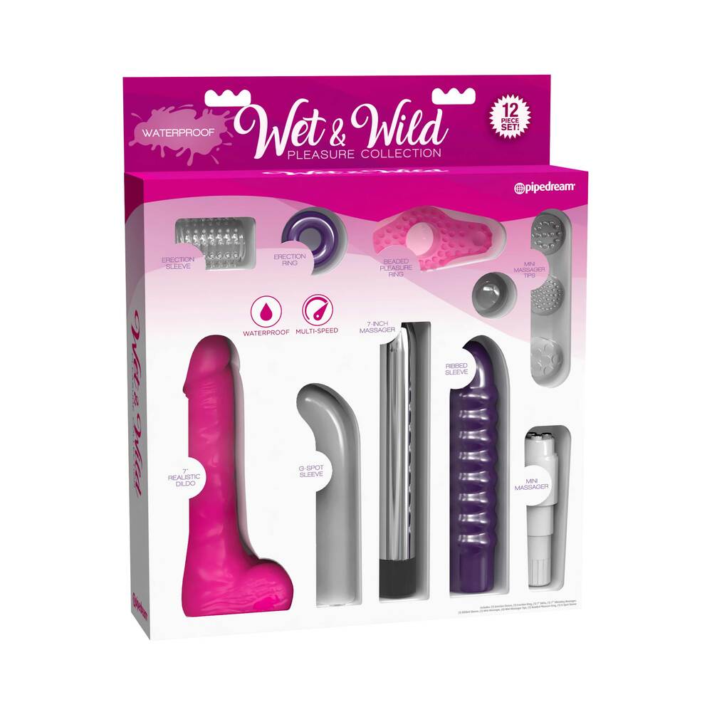 Pipedream Waterproof Wet & Wild Pleasure Collection 13-Piece Set