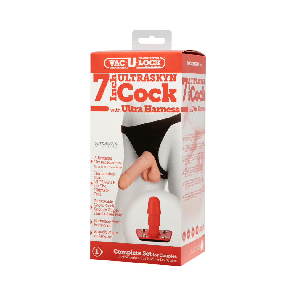 Vac-U-Lock 7in ULTRASK Cock w/Ultra Harn