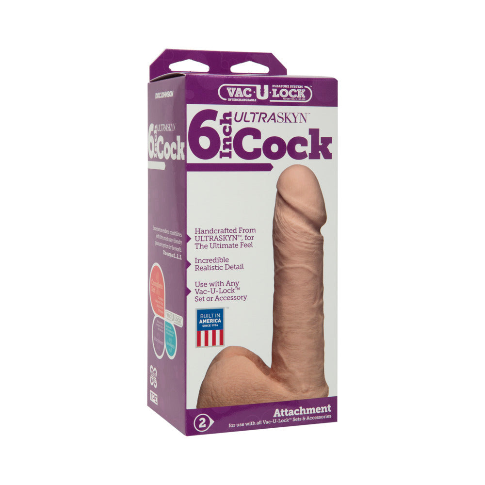 Vac-U-Lock - 6 Inch UR3 Cock White