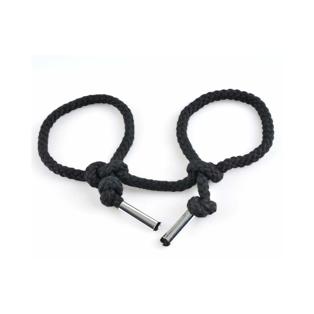 FF 2-Piece Silk Rope Bondage Set Black