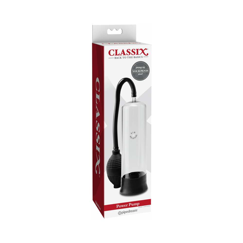 Pipedream Classix Power Pump Clear/Black