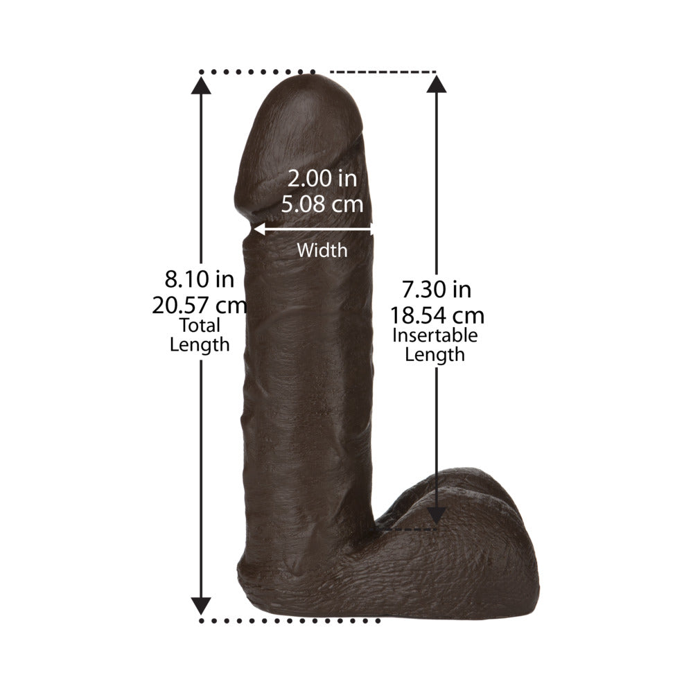 Vac-U-Lock 8in Realistic Cock Black