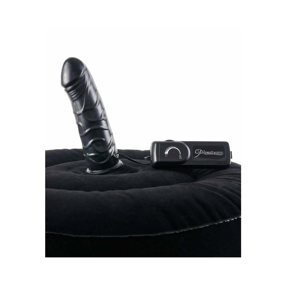 FF Inflatable Hot Seat Vibr Dildo Black