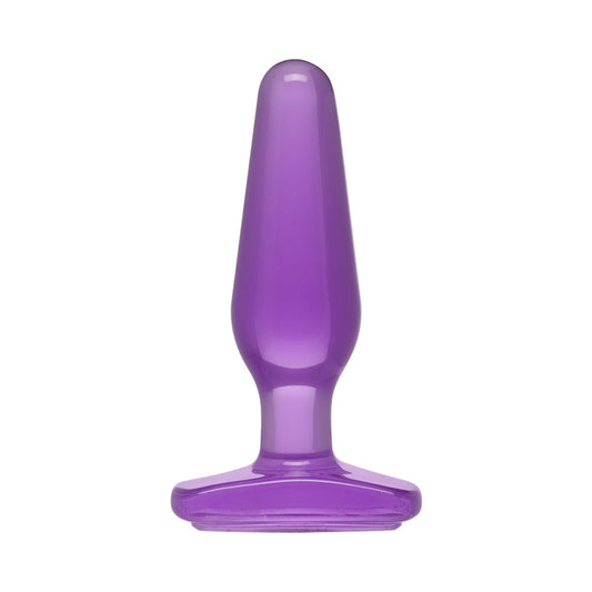 Tapón anal Crystal Jellies morado mediano