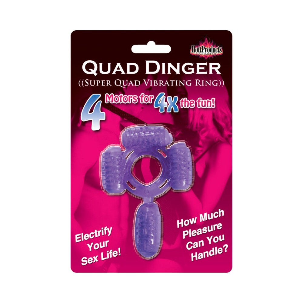 Super Quad Vibrating Cock Ring (Purple)