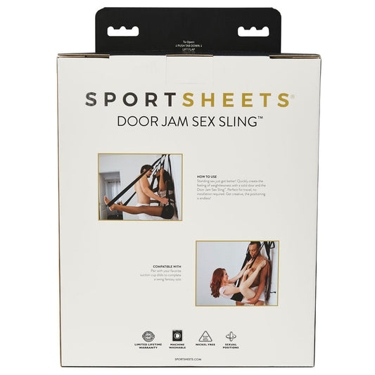 SS Adjustable Door Jam Sex Sling Black