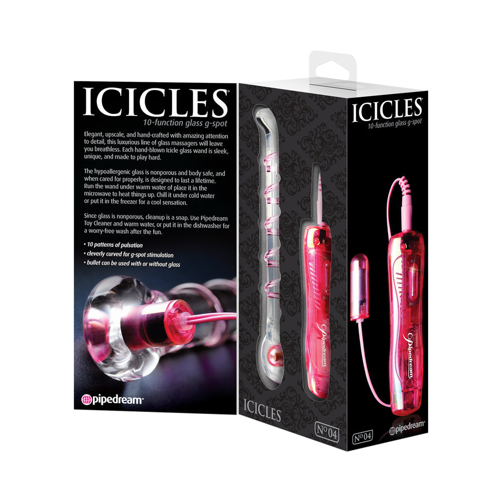 Icicles #4 RemoteVibr Glass G-Spot Pink