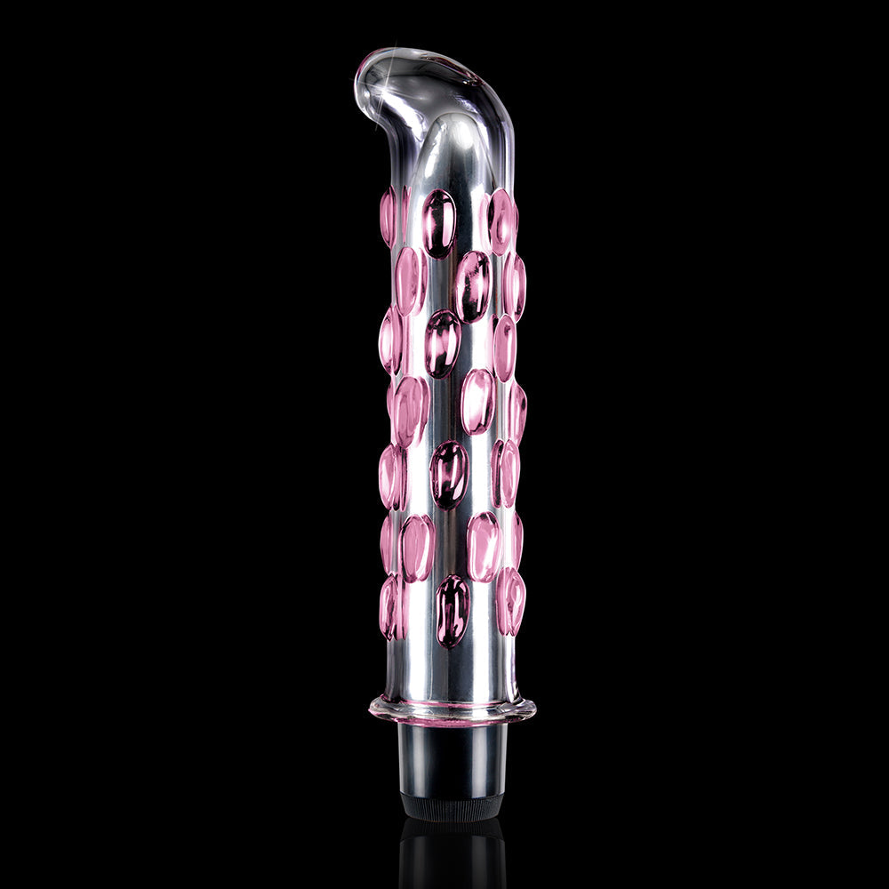 Icicles #19 Vibr 7.5in GlassDildo PnkClr