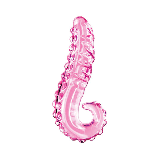 Icicles #24 6in Glass Dildo Handle Pink