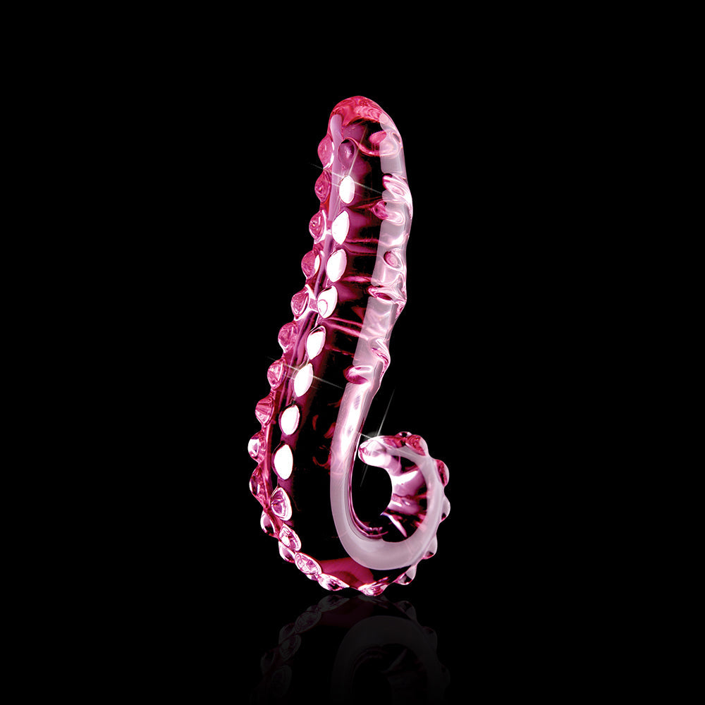 Icicles #24 6in Glass Dildo Handle Pink