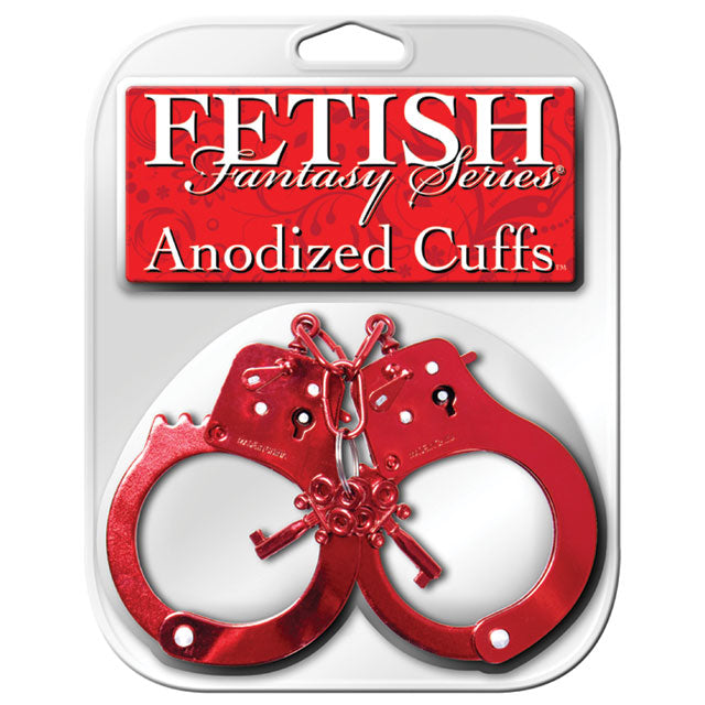 Pipedream Fetish Fantasy Series Anodized Cuffs Red