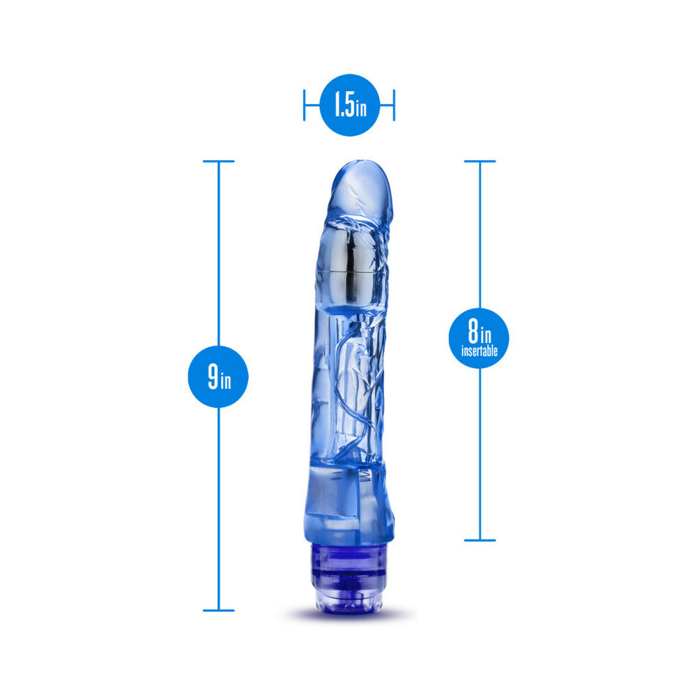 Naturally Yours Mambo Vibe Realistic 9 in. Vibrating Dildo Blue