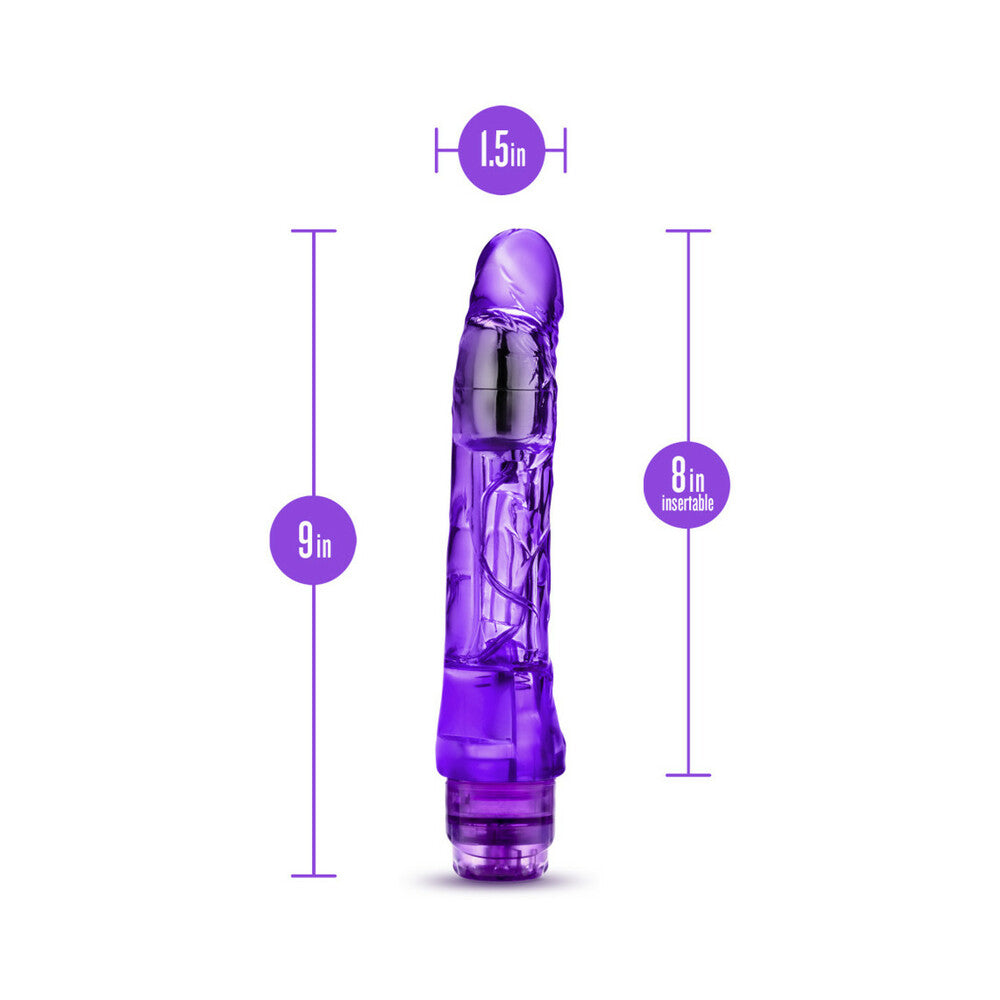 Naturally Yours Mambo Vibe Realistic 9 in. Vibrating Dildo Purple