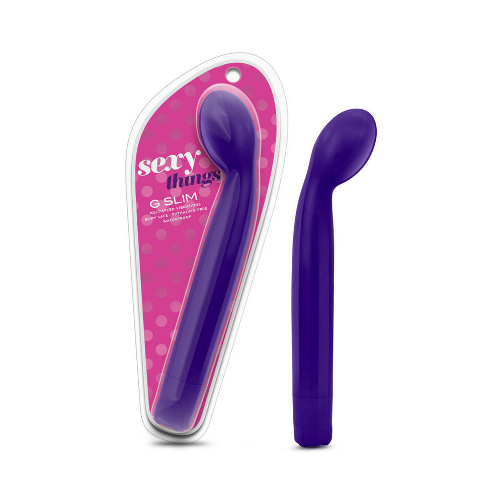 Vibrador de punto G Slim Multispeed Slimline de Blush Sexy Things, color morado