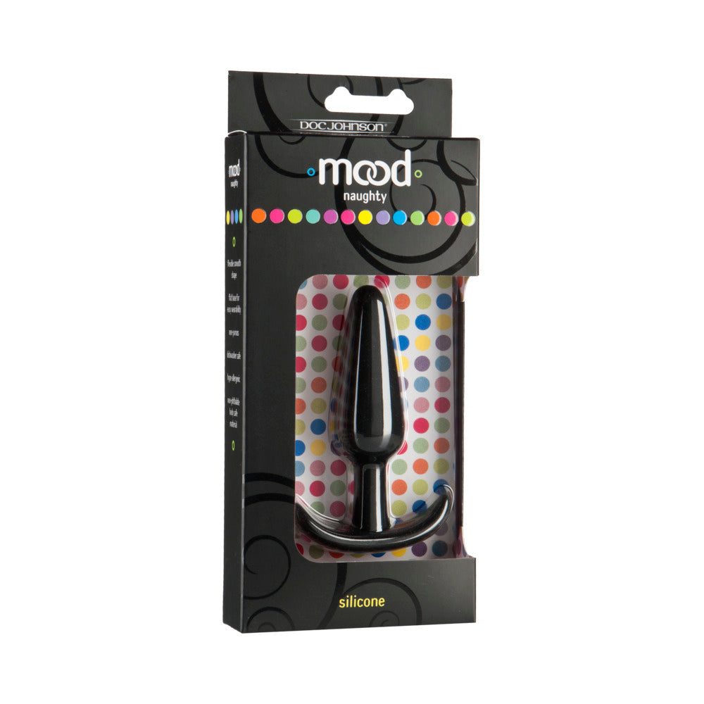 Mood - Naughty - Medium Black Silicone Butt Plug