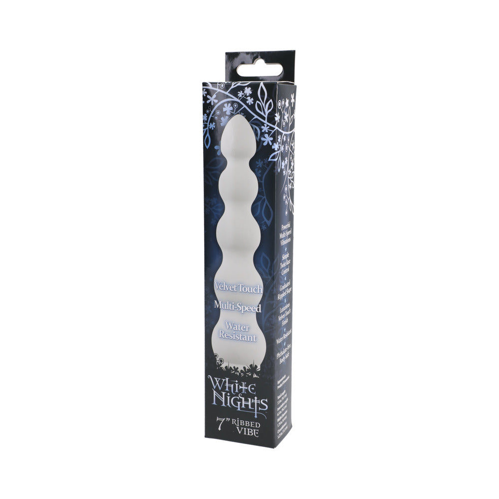 White Nights 7in Ribbed Vibrator