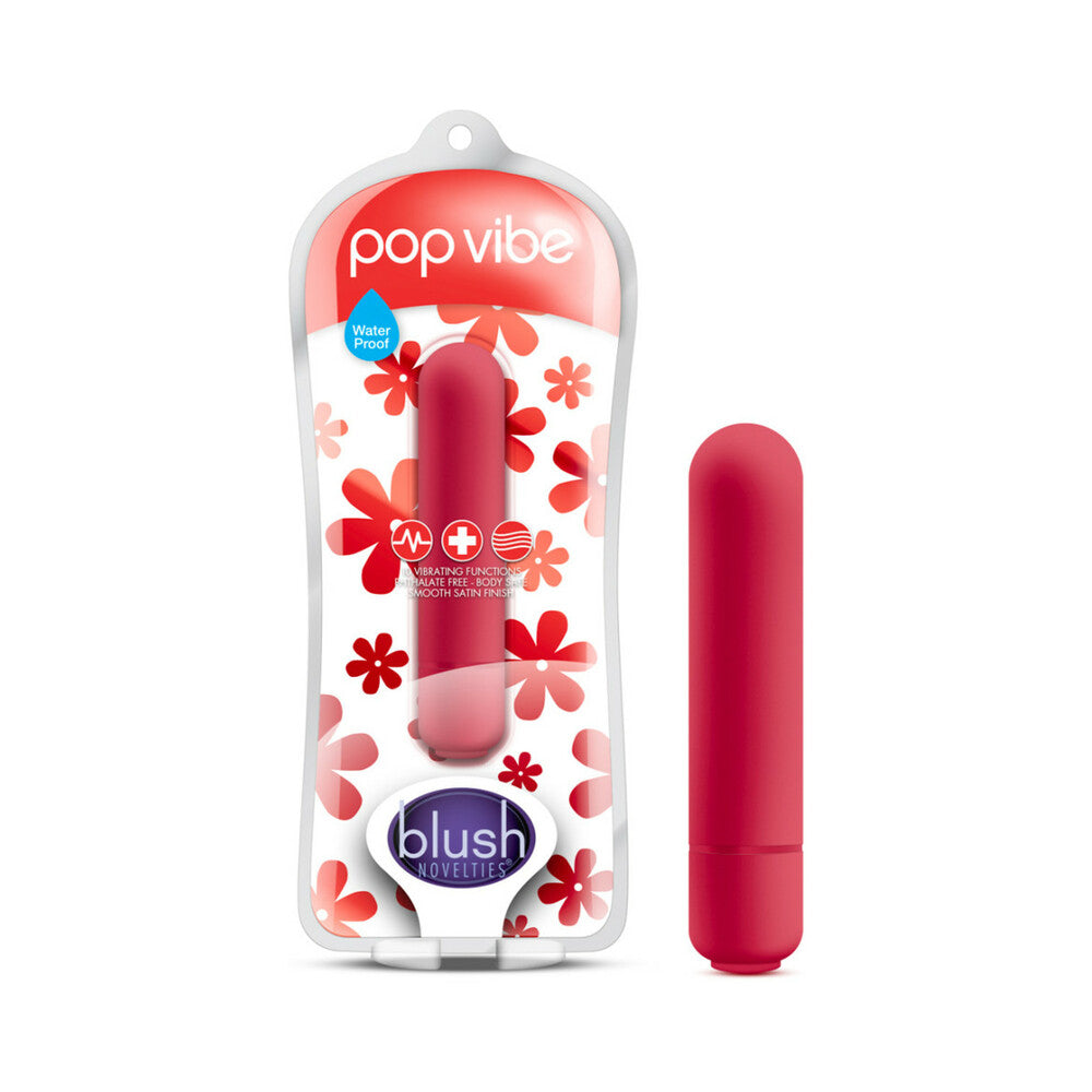 Blush Vive Pop Vibe Bullet Vibrator Cherry Red