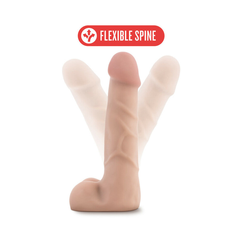 X5 Plus 7in Posable Dildo w/Balls Beige