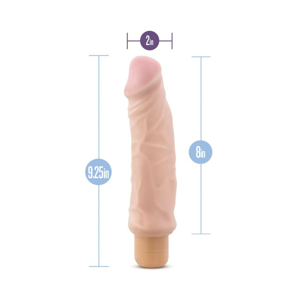 X5 Plus Hard On 9in Vibr Dildo Beige