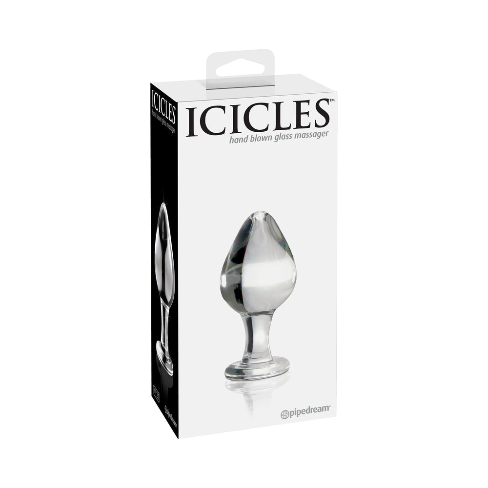 Pipedream Icicles No. 25 Glass Anal Plug 3.5 in. Clear