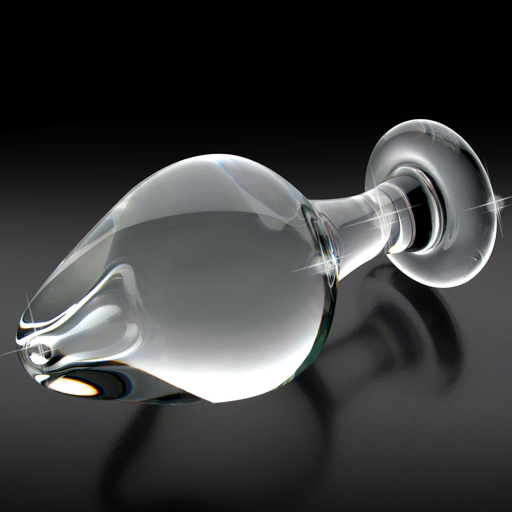 Icicles #25 Glass Anal Plug 3.5in Clear