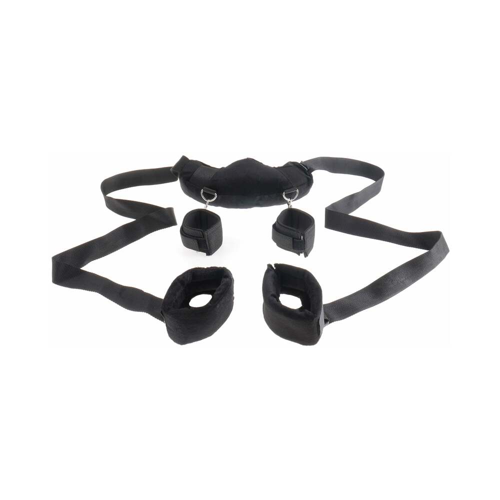Fetish Fantasy Series Adjustable Position Master with Cuffs Black