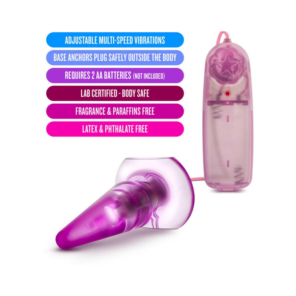 B Yours Basic Anal Pleaser - Tapón vibrador para placer anal, color rosa