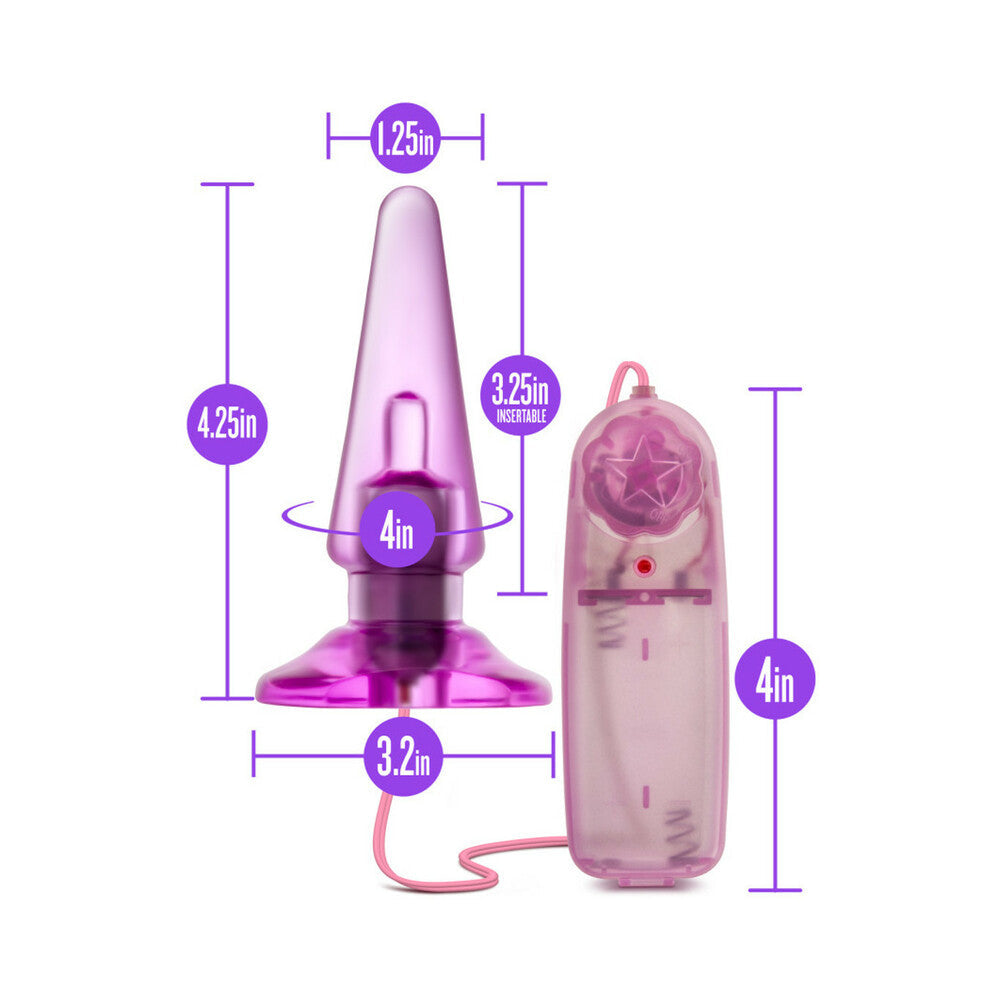 B Yours Basic Anal Pleaser - Tapón vibrador para placer anal, color rosa