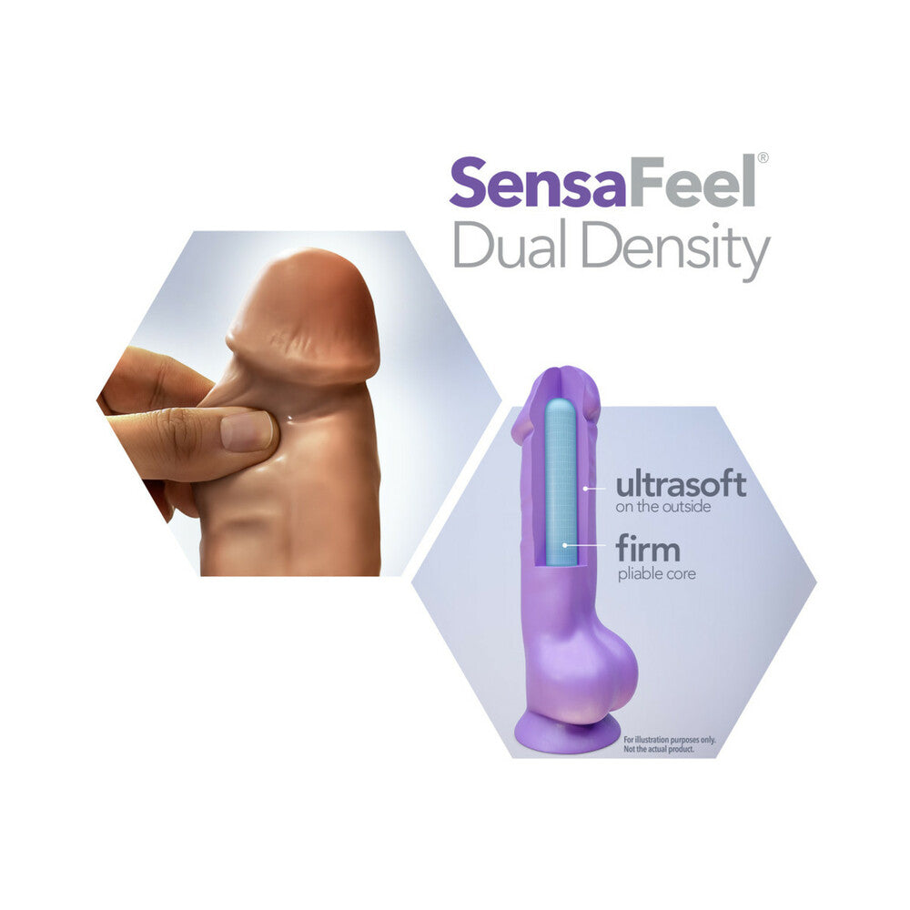 Au Naturel Carlito 5 in. Posable Dual Density Dildo with Balls Tan
