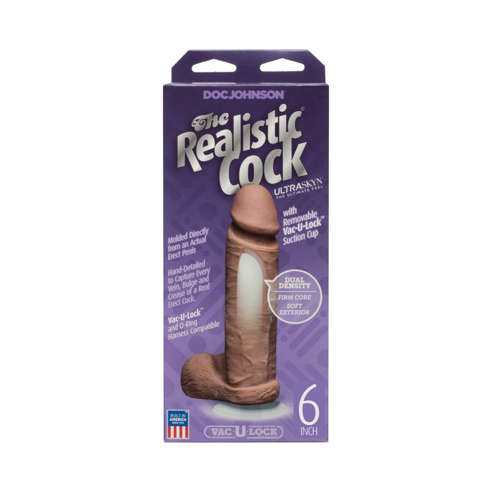 Realistic Cock - UR3 - 6in Brown