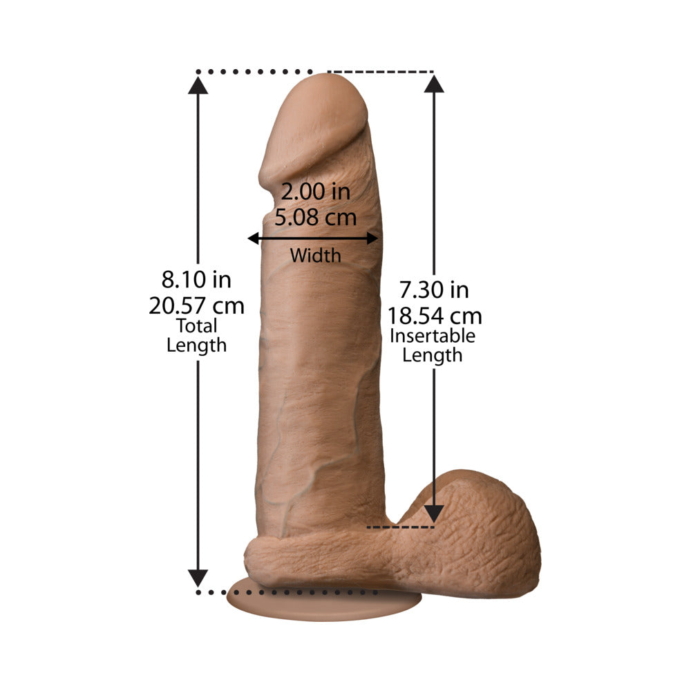 Realistic Cock - UR3 - 8in Brown