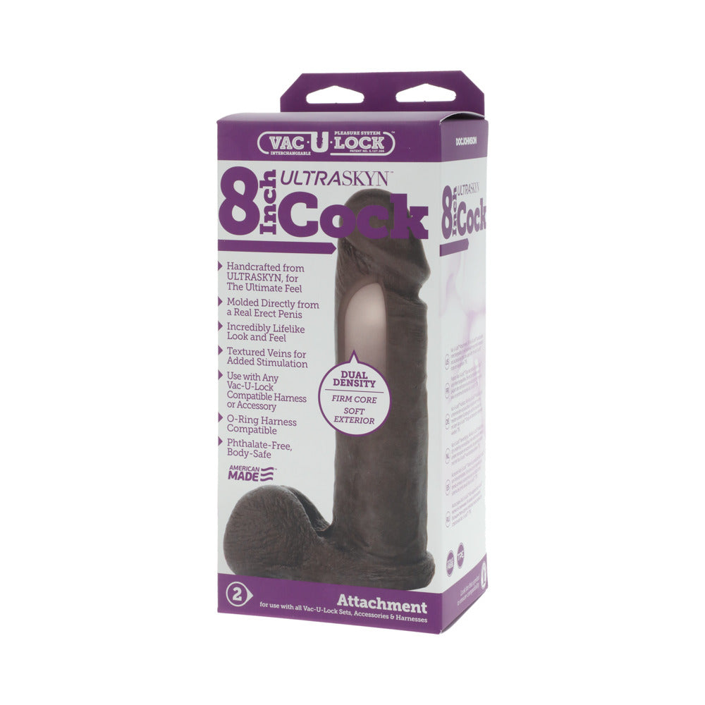 Vac-U-Lock 8in ULTRASKYN Cock Black