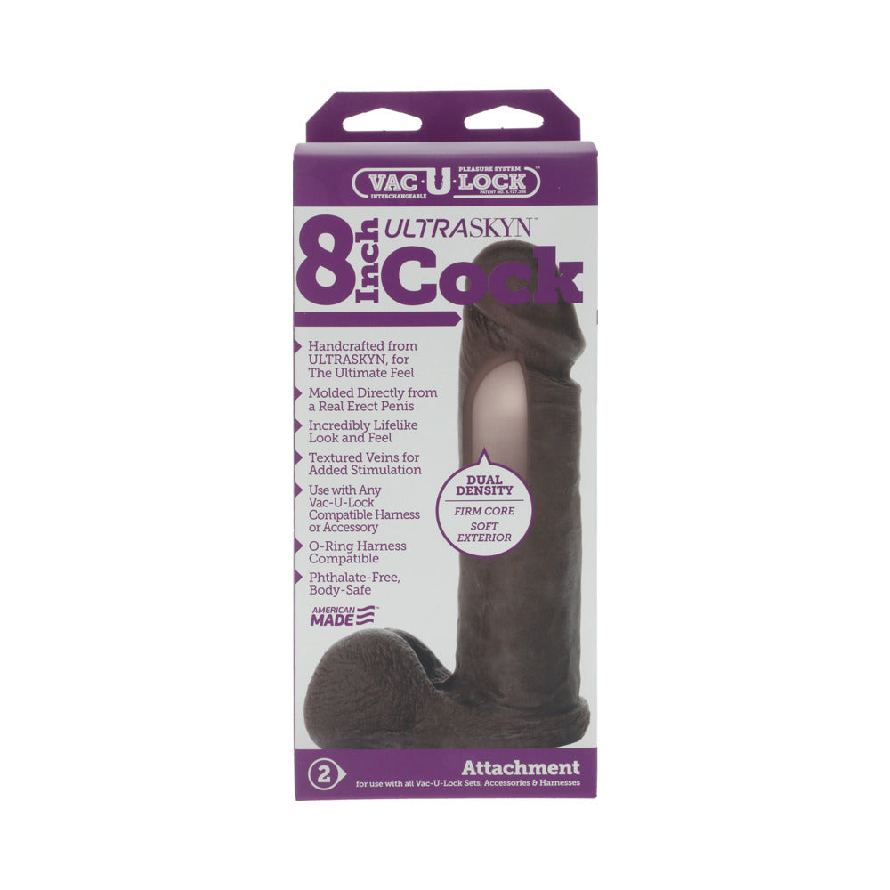 Vac-U-Lock 8in ULTRASKYN Cock Black