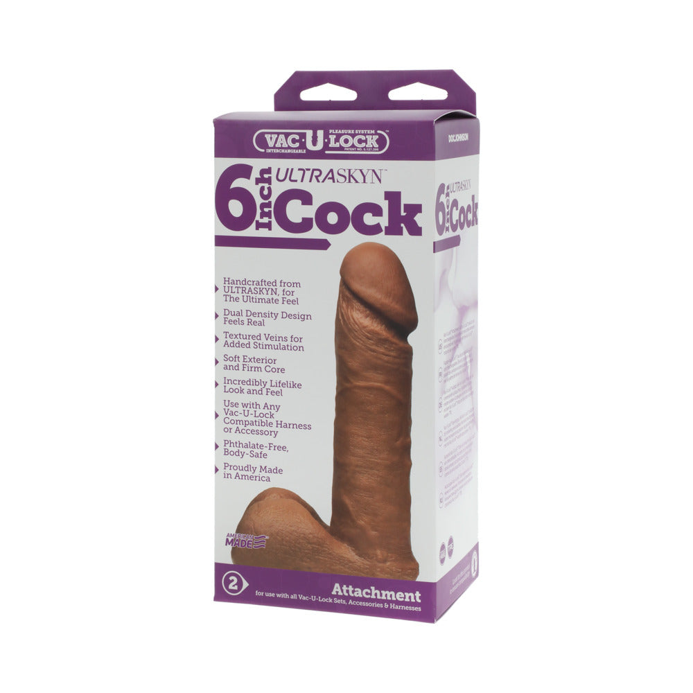 Vac-U-Lock 6in ULTRASKYN Cock Brown