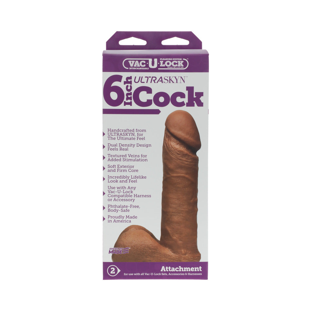 Vac-U-Lock 6in ULTRASKYN Cock Brown