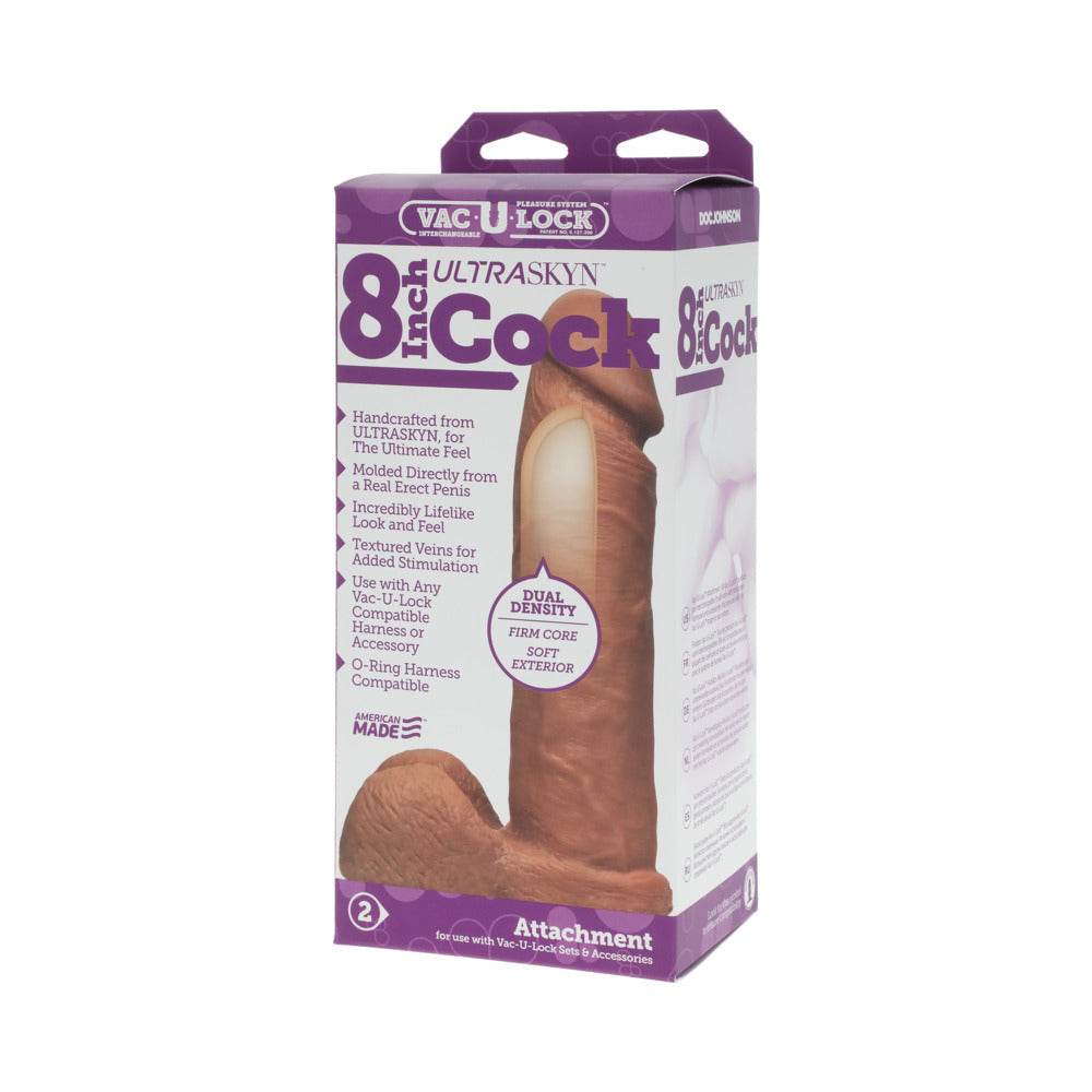 Vac-U-Lock 8in ULTRASKYN Cock Brown