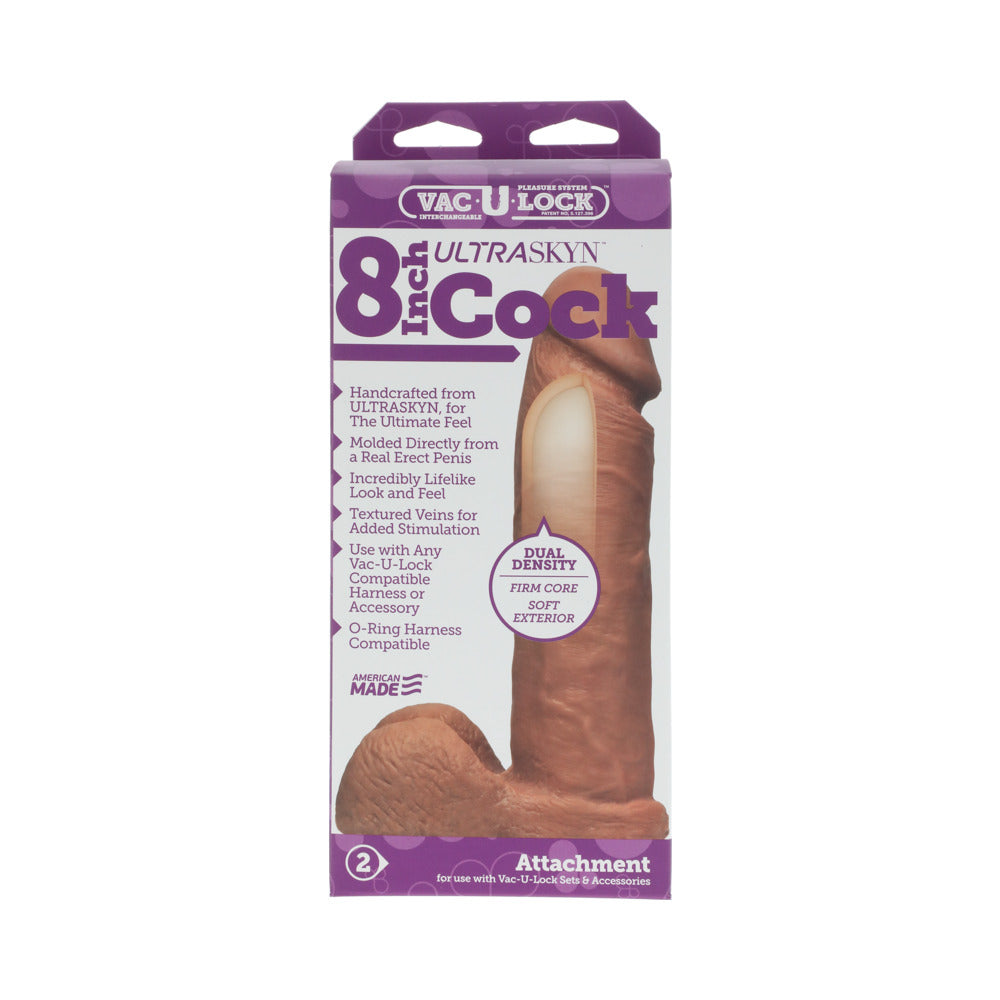 Vac-U-Lock 8in ULTRASKYN Cock Brown