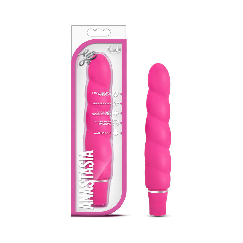 Blush Luxe Anastasia Silicone Slimline Vibrator Pink