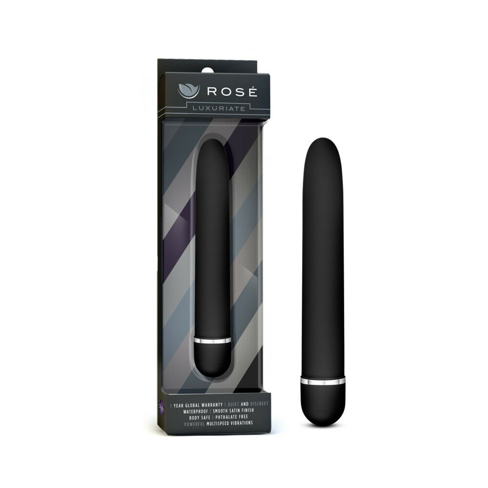 Blush Rose Luxuriate Classic Slimline Vibrator Black