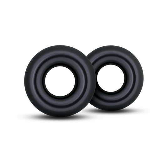 Stay Hard Donut Rings Oversized 2pk Blk